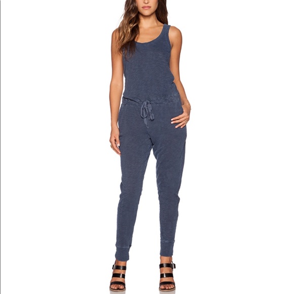 Wilt slub cotton tank lounge casual jumpsuit - Picture 1 of 12